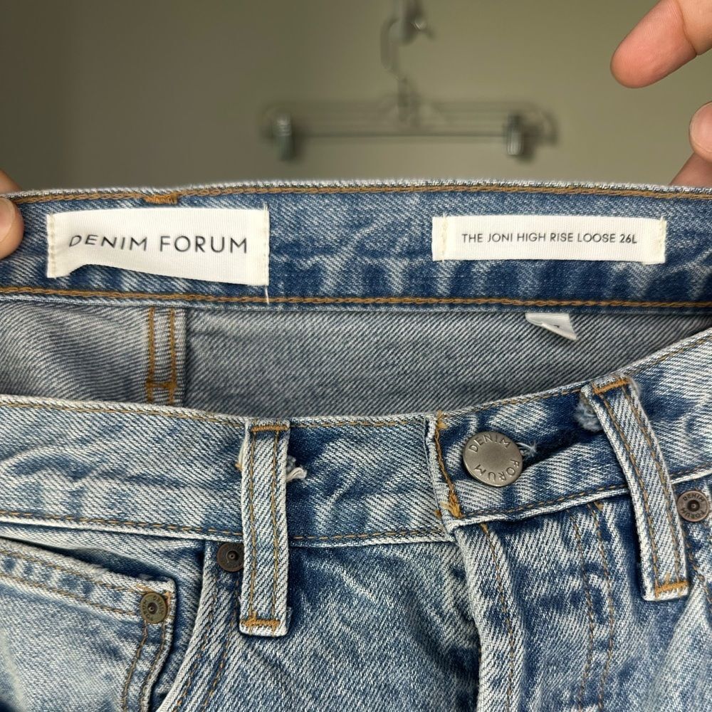 Aritzia Denim Forum The Joni High Rise Loose 26l Size 27 Straight Leg High Rise - Picture 6 of 9